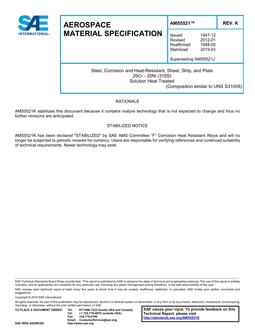 SAE AMS5521 Revision K SAE AMS5521 Revision K