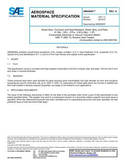 SAE AMS5605 Revision G SAE AMS5605 Revision G