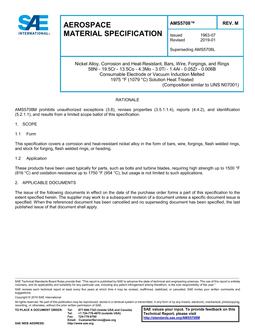 SAE AMS5708 Revision M SAE AMS5708 Revision M