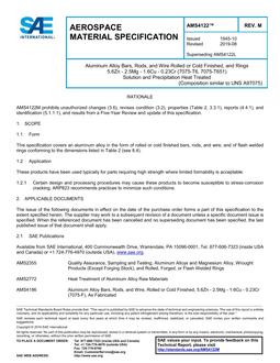 SAE AMS4122 Revision M SAE AMS4122 Revision M