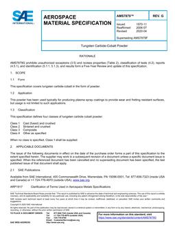 SAE AMS7879 Revision G SAE AMS7879 Revision G