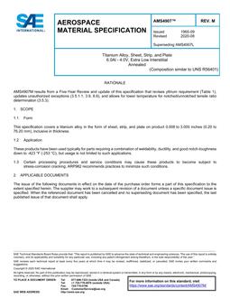 SAE AMS4907 Revision M SAE AMS4907 Revision M
