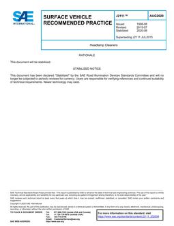 SAE J2111-2020 SAE J2111-2020