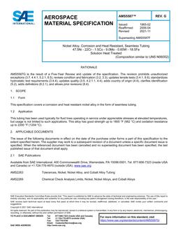 SAE AMS5587 Revision G SAE AMS5587 Revision G