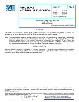 SAE AMS4916 Revision M SAE AMS4916 Revision M