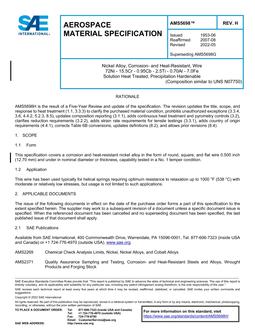 SAE AMS5698 Revision H SAE AMS5698 Revision H