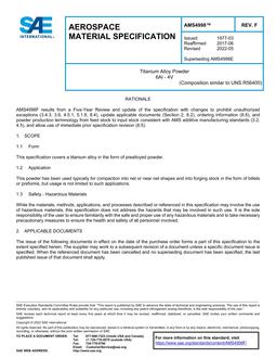 SAE AMS4998 Revision F SAE AMS4998 Revision F