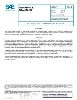 SAE AS9102 Revision C SAE AS9102 Revision C