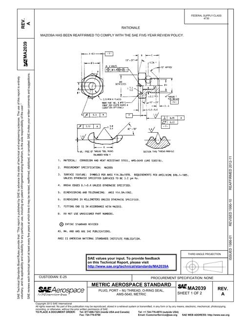 SAE MA2039A