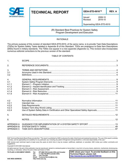 SAE GEIASTD0010A