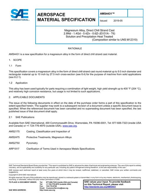 SAE AMS4431