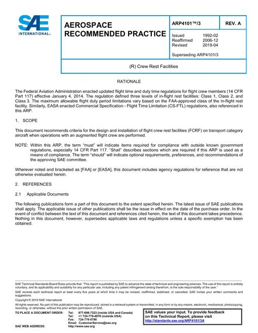 SAE ARP4101/3A